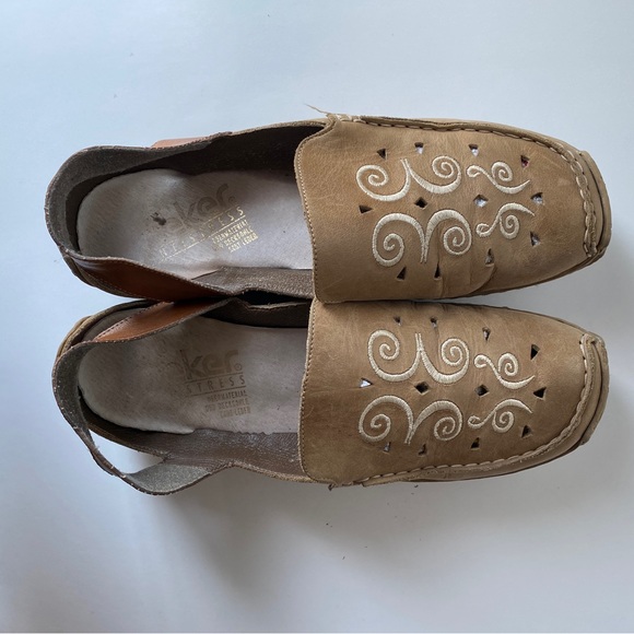 Rieker Slingback Mules, Tan/ Brown - Picture 3 of 4
